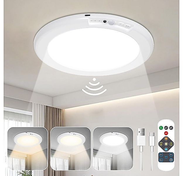 LMaxhome LED Deckenleuchte Ultraflach Rund Dimmbar Modern Küchenlampe mit F günstig online kaufen