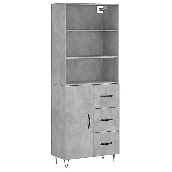 vidaXL Highboard Betongrau 69,5x34x180 cm Holzwerkstoff 3189441 günstig online kaufen