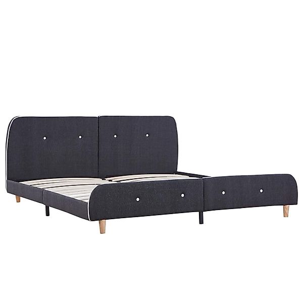 Bettgestell Dunkelgrau Stoff 160 × 200 Cm günstig online kaufen