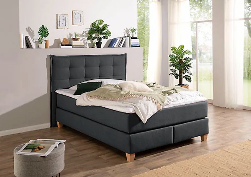 Home affaire Boxspringbett, inklusive Komfortschaum-Topper günstig online kaufen