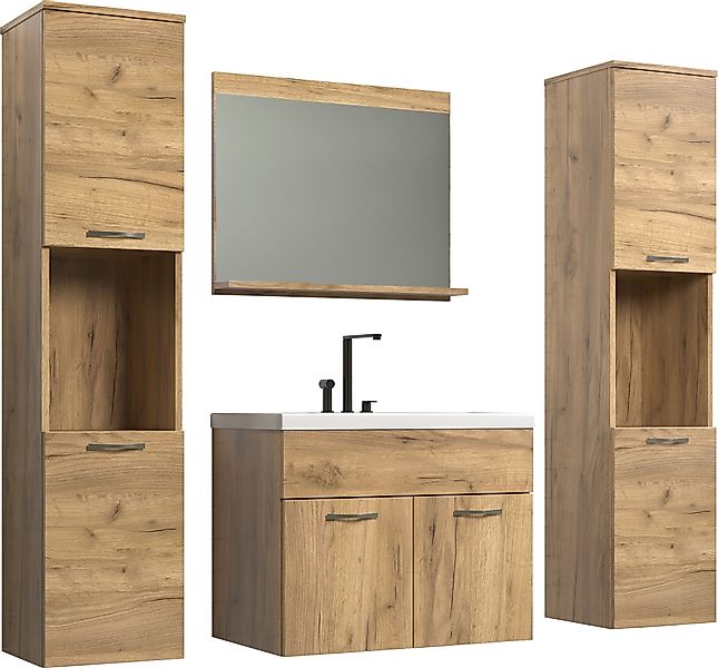 welltime Badezimmer-Set Kuba, (Komplett-Set, 4-St), Hängeschränke, günstig online kaufen