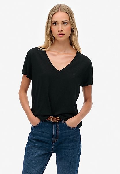 Superdry T-Shirt "STUDIOS SLUB EMB VEE TEE" günstig online kaufen