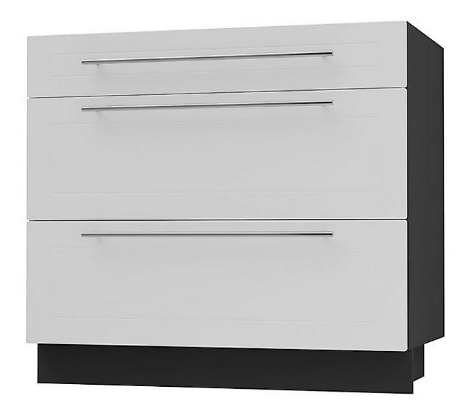 Feldmann-Wohnen Auszugsunterschrank Kvantum (3 Schubladen mit Teilauszug, S günstig online kaufen