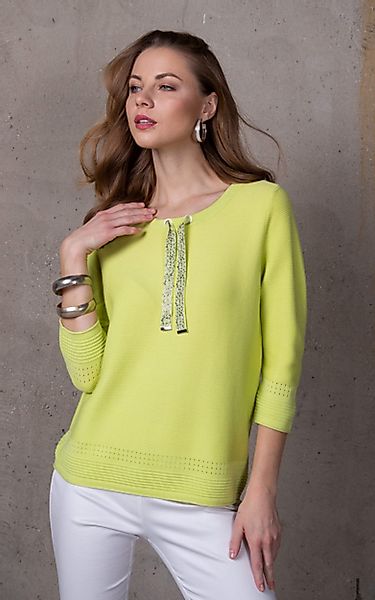 Passioni 3/4 Arm-Pullover mit Glitzerkordel am günstig online kaufen