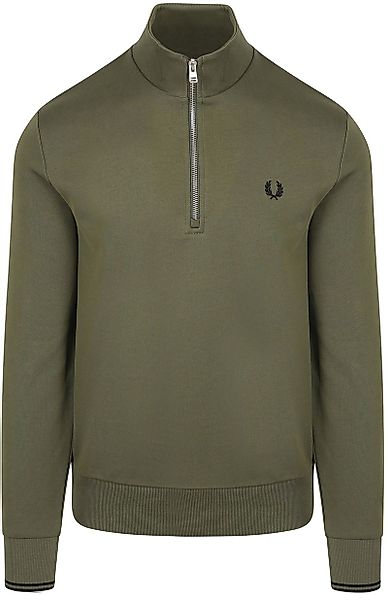 Fred Perry Half Zip Pullover Dunkelgrün Z50 - Größe M günstig online kaufen