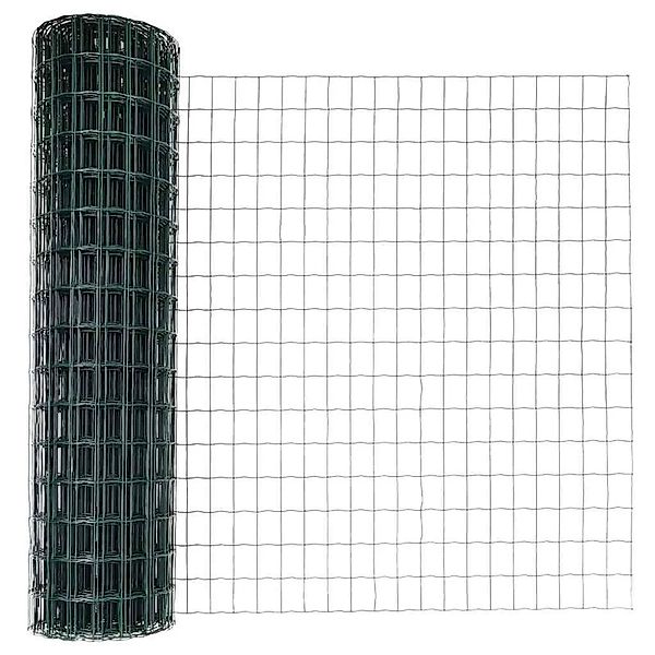 vidaXL Zaun mit Pfosten Grün 1,4 x 10 m Stahl und PVC 3335977 günstig online kaufen