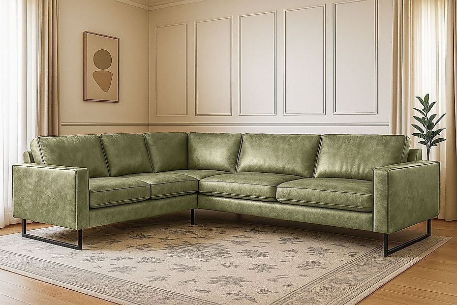 Home affaire Ecksofa Pinto, XXL, 250/290 cm, langer Schenkel, Ottomane, Cor günstig online kaufen