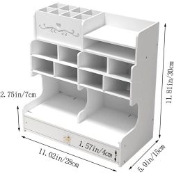 zggzerg Regal-Schreibtisch Weißer Schreibtisch-Organizer mit Schublade, günstig online kaufen