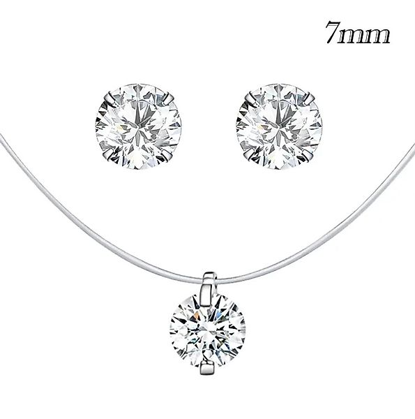 Runde Perlé Schmuckset unsichtbare Kette und günstig online kaufen