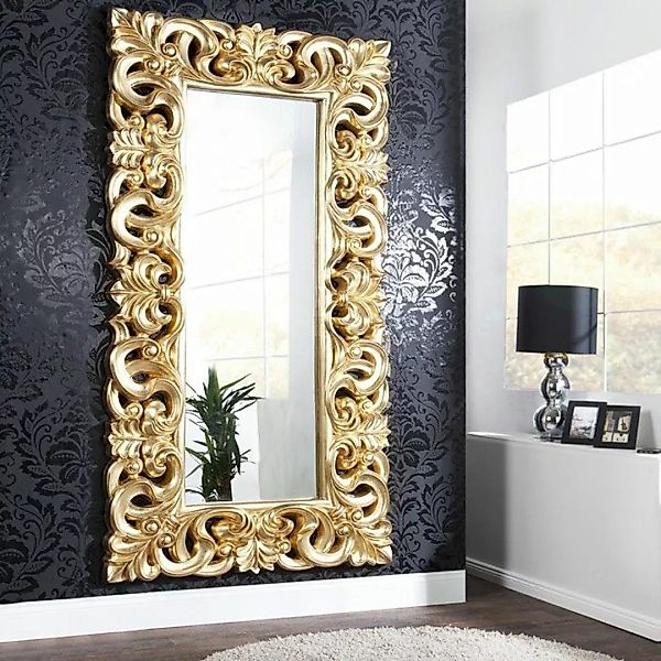 XXL Romantischer Wandspiegel FLORENCE Gold Antik in Barock-Design 180cm x 9 günstig online kaufen