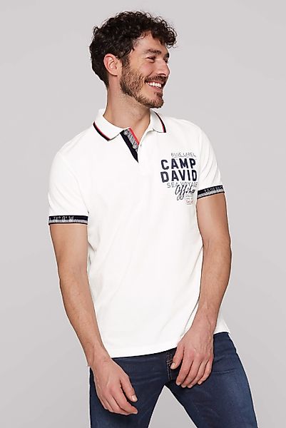 CAMP DAVID Poloshirt mit Seitenschlitze günstig online kaufen