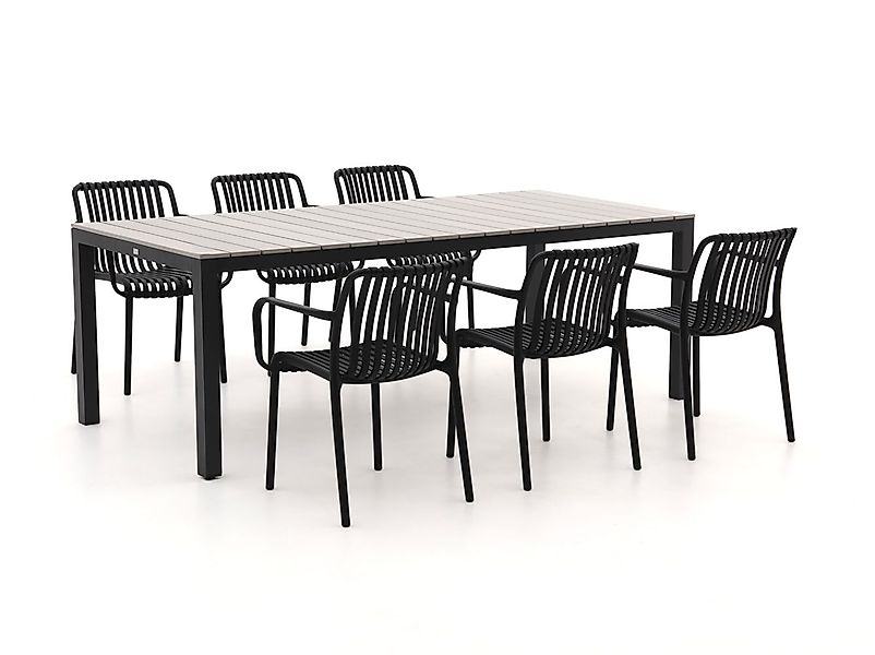 Forza Cali/Fidenza 220 cm Gartenmöbel-Set 7-teilig stapelbar günstig online kaufen