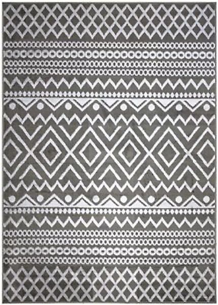 Carpetilla Designteppich Floransa Boho Kurzflor grau Gr. 200 x 290 günstig online kaufen