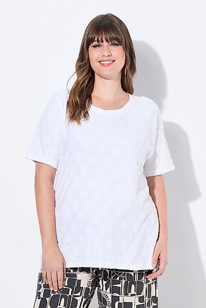 Ulla Popken T-Shirt T-Shirt 3D-Struktur Rundhals günstig online kaufen