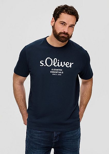 s.Oliver Kurzarmshirt T-Shirt Baumwoll-T-Shirt mit Logo-Print günstig online kaufen