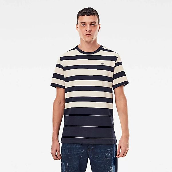 G-star Pixalated Stripe Kurzarm T-shirt XS Mazarine Blue günstig online kaufen