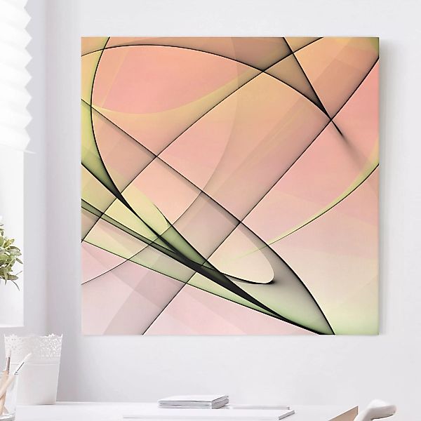 Leinwandbild Abstrakt - Quadrat Spring Shapes günstig online kaufen