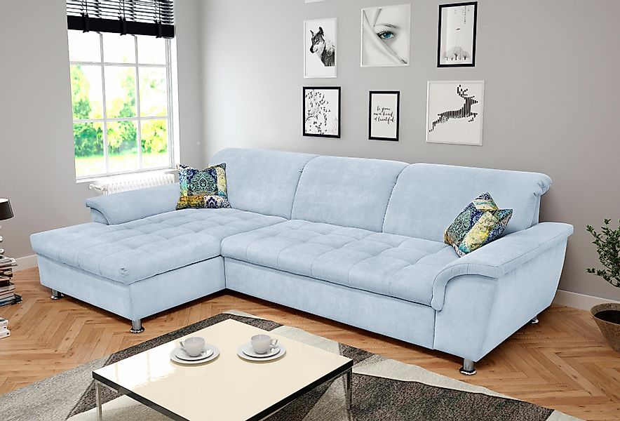 DOMO collection Ecksofa "Franzi Steppung im Sitzbereich B7T/H: 278/162/80 c günstig online kaufen