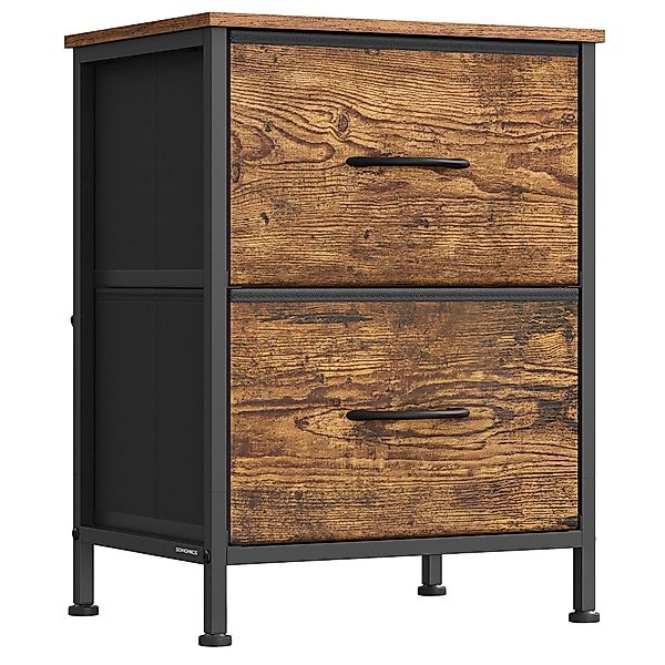 SONGMICS Nachttisch, Kommode, Schrank, 2 Stoffschubladen, günstig online kaufen