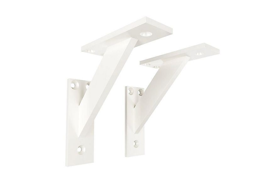 sossai® Wandregalhalter 2er Set FSHR Design Regalträger in Weiß, 2-tlg. günstig online kaufen