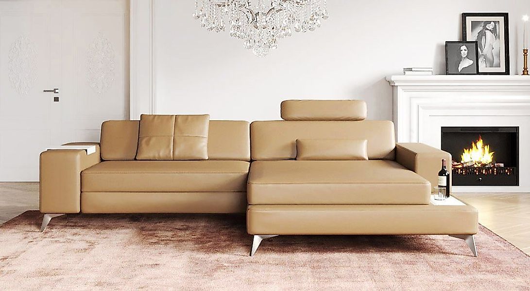 BULLHOFF Ecksofa Leder Ecksofa Eckcouch L-Form Designsofa »MÜNCHEN IV« von günstig online kaufen