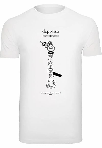 MisterTee T-Shirt "MisterTee Depresso T-Shirt Round Neck" 1 Stk. günstig online kaufen