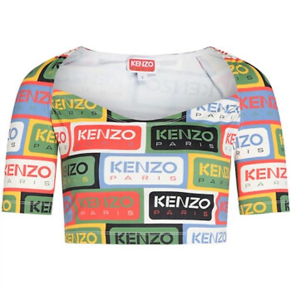 Kenzo  Blusen Crop Top  mit mehrfarbigem Druck günstig online kaufen