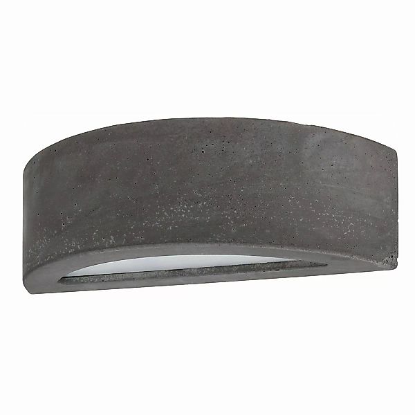 home24 Spot Light LED-Wandleuchte Block III Glühlampe Modern Grau Keramik/G günstig online kaufen