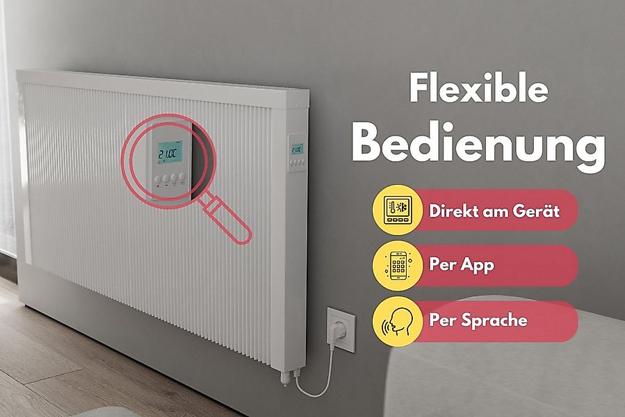 eVARMO Elektro-Heizkörper Bundle: Mobile Flächenspeicherheizung (Gerät/Lauf günstig online kaufen