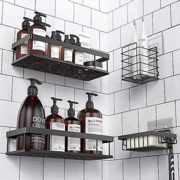 LuxusKollektion Badaccessoire-Set Duschablage ohne Bohren, Wasserdichtes günstig online kaufen