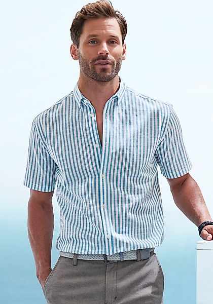 John Devin Kurzarmhemd "Regular Fit,", Streifenhemd mit Button-down-Kragen günstig online kaufen
