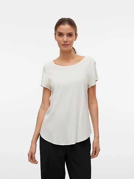 Vero Moda Blusenshirt "VMBELLA SS TOP WVN GA NOOS" Viskosemischung, abgerun günstig online kaufen