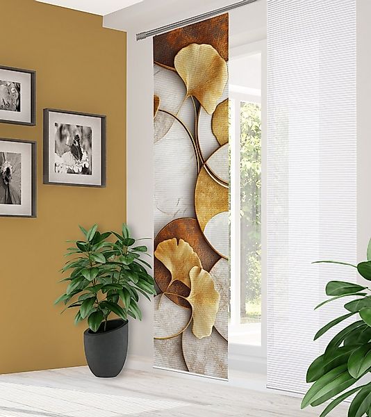 HOME in green Schiebegardine STORM (1 St), Paneelwagen, halbtransparent, Ba günstig online kaufen