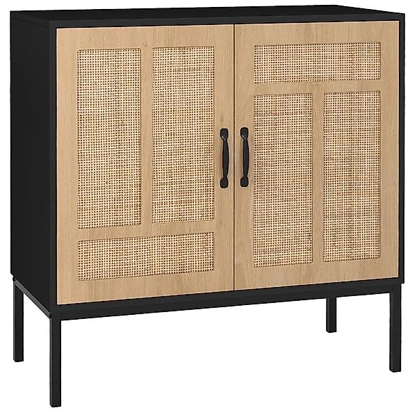 Costway Küchenschrank Aus Holz mit 3-Fach Verstellbarem Regal Schwarz günstig online kaufen