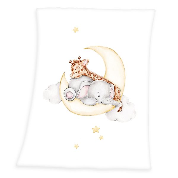Babydecke Sleeping on the moon Microfaserflausch-Decke günstig online kaufen
