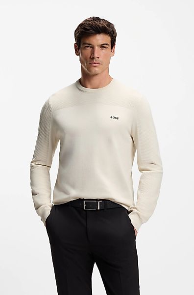 BOSS GREEN Strickpullover "KN Momentum-X CN" Rundhalsausschnitt, Regular Fi günstig online kaufen