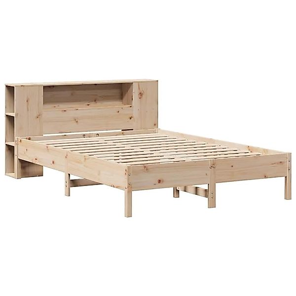 vidaXL Massivholzbett mit Regal ohne Matratze 140x190 cm Kiefer 3322837 günstig online kaufen