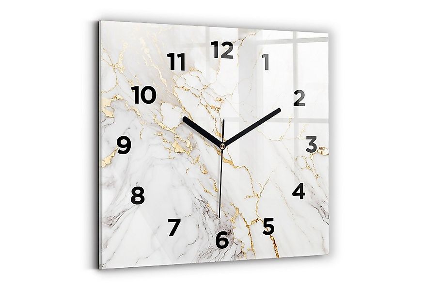 Tulup Wanduhr Glasmarmoruhr Dekorative Rechteckige Uhr aus Gehärtetem Glas günstig online kaufen