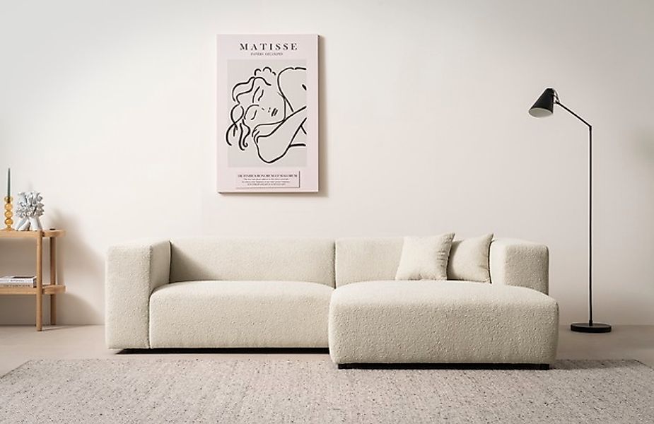 andas Ecksofa »BAKELS, L-Form in Cord oder Boucle-Stoff, moderne Couch«, wa günstig online kaufen