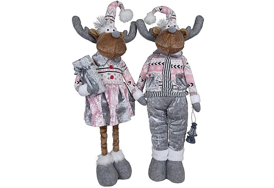 Christmas Paradise Weihnachtsfigur Elch ausziehbar 52-80cm (72-100cm) XL Pä günstig online kaufen
