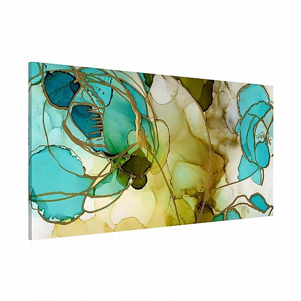 Magnettafel Blumenfacetten in Aquarell günstig online kaufen