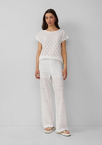 QS Chinos Hose Hose mit Lochstickerei, QS x Sarah & Tini günstig online kaufen