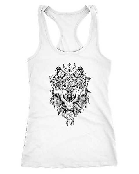 Neverless Tanktop Damen Tank-Top Wolf Zentangle günstig online kaufen