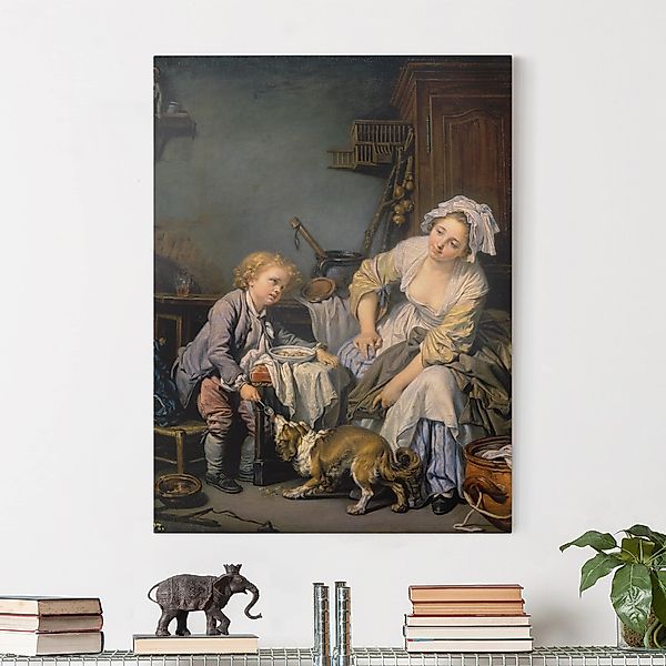 Leinwandbild - Hochformat Jean Baptiste Greuze - Das verwöhnte Kind günstig online kaufen