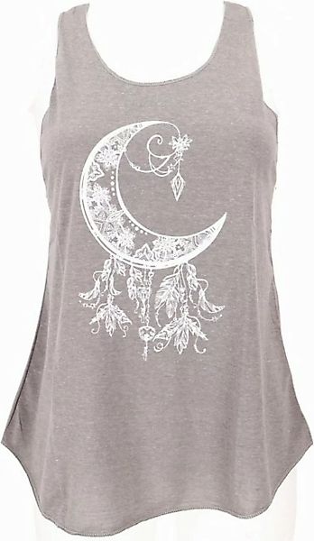 Guru-Shop T-Shirt Tanktop mit Ethnodruck, Mond Yogatop - grau alternative B günstig online kaufen