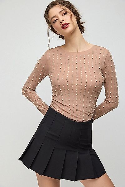 No Matter What Blusentop Bluse aus Tüll mit Steinverzierungen (ungefüttert) günstig online kaufen