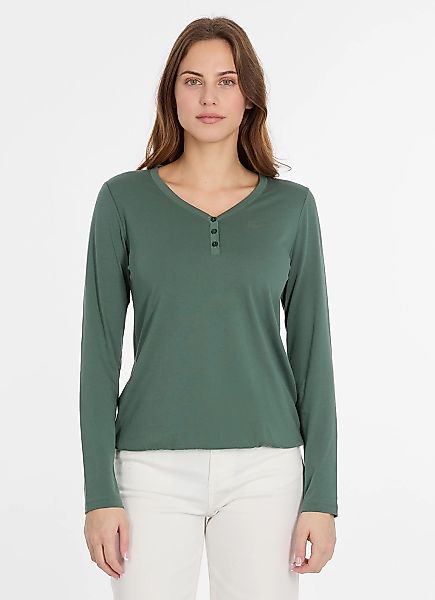 Ragwear Langarmshirt "PINKKI" mit kurzer Knopfleiste günstig online kaufen