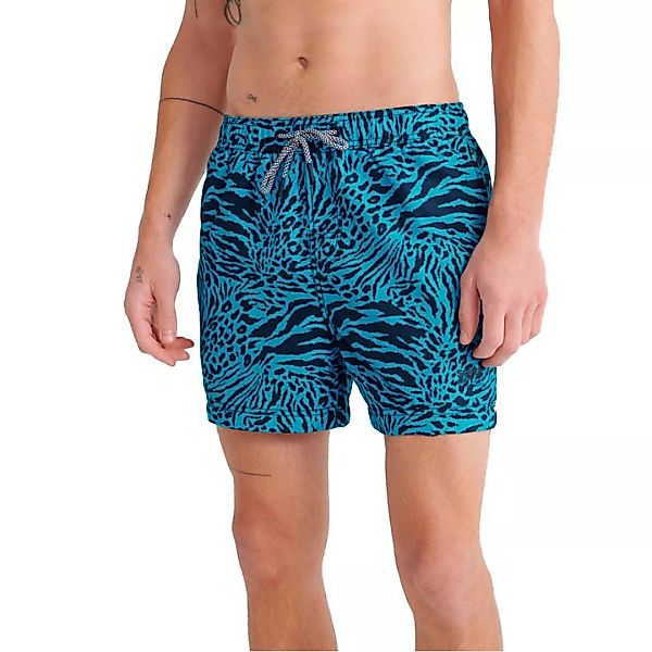 Superdry Beach Volley All Over Print Badehose XL Animal Print Hawaii Blue günstig online kaufen