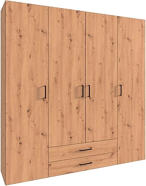 Wimex Drehtürenschrank »Mugano« mit langen oder kurzen Griffen aus Metall, günstig online kaufen