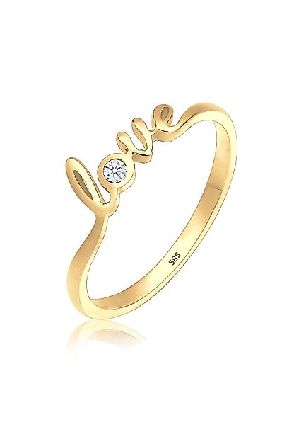 Elli DIAMONDS Verlobungsring Love-Schriftzug Diamant Weiß günstig online kaufen